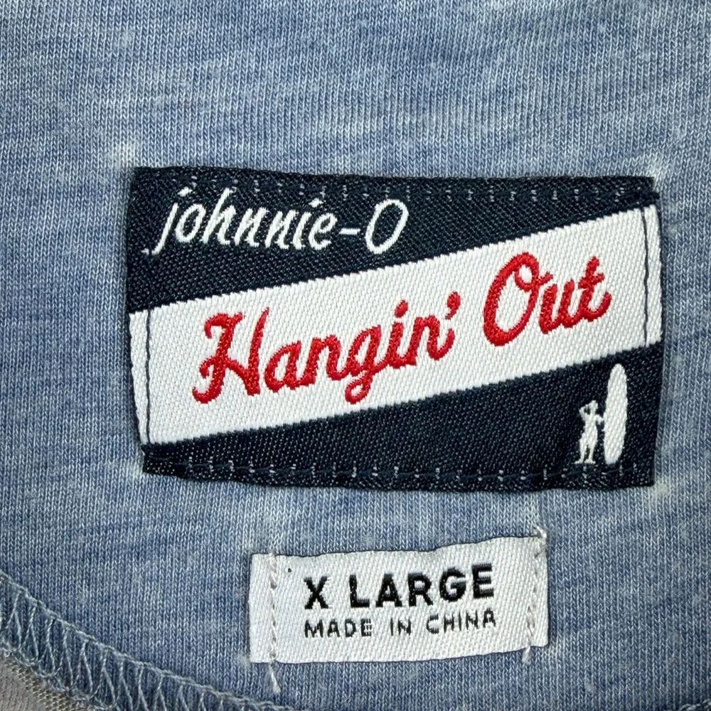Johnnie O Mens‎ XLarge Hangin Out Golf Polo Shirt Steel Grey Pocket Embroidered